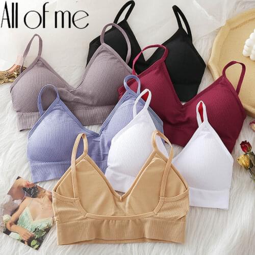 Women Push Up Bra Seamless Bralette Tank Tops Brassiere Sexy Underwear Wirefree Female Lingerie Intimate Backless Invisible Bras