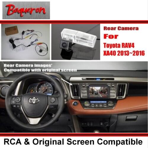 For Toyota RAV4 RAV 4 XA40 2013~2016 / RCA & Original Screen Compatible Rear View Camera / Back Up Reverse Camera Sets