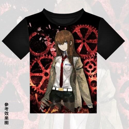 Steins Gate 0 Cosplay T-Shirt Anime Game Okabe Rintarou Hooin Kyoma T shirt Fashion Men Women Tees