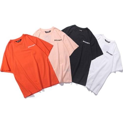 Palm Angel22SS letter printing men and women couples simple and versatile cotton short-sleeved round neck T-shirt Boyfriend gift