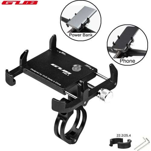 GUB 3.5-7.5 inch Universal Bicycle Phone Mount Holder Stand Aluminum Adjustable MTB Bike Motorcycle GPS Phone Power Bank Support