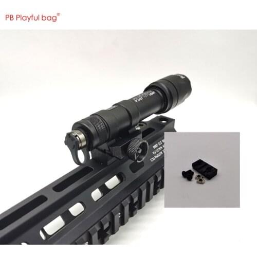 Playful bag Three Slot Flashlight Rail Mini MLOK Rail Flashlight Accessory Gel ball gun Parts Tactial Toys QH38