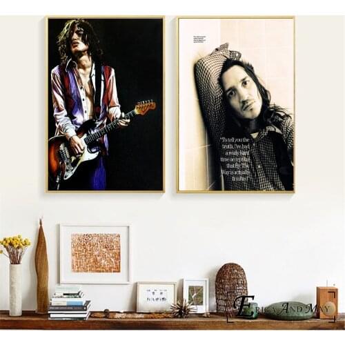 John Frusciante Figure Guitar Art Poster Prints Oil Painting On Canvas Wall Art Murals Pictures For Bedroom Decoration No Framed