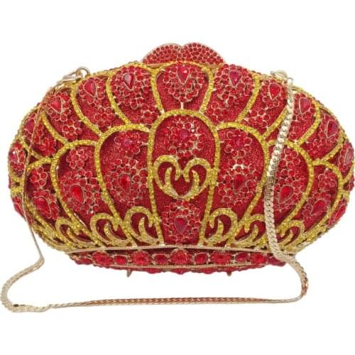 XIYUAN Crystal Clutch Evening crossbody Bags Shoulder Bags for Women Luxury Brand Purses and Handbags Wedding Party bolso mujer