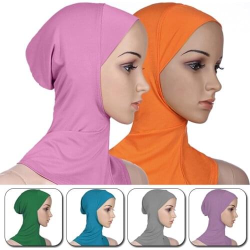 Muslim Woman Veil Hijab Scarf Solid Muslim Women Hijab Fashion Hijab Cap Stylish Turban Ladies Head Cover for Jewish Women