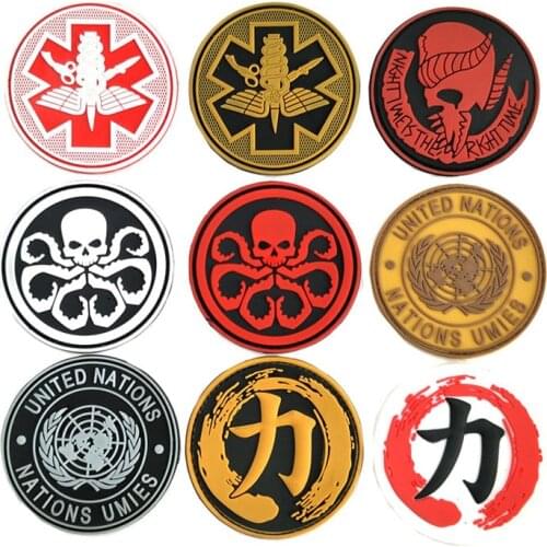 PVC Rubber Patches Badges Personality Identification Logo Tactical Medical Stickers Stick on Backpack Jacket Decoration