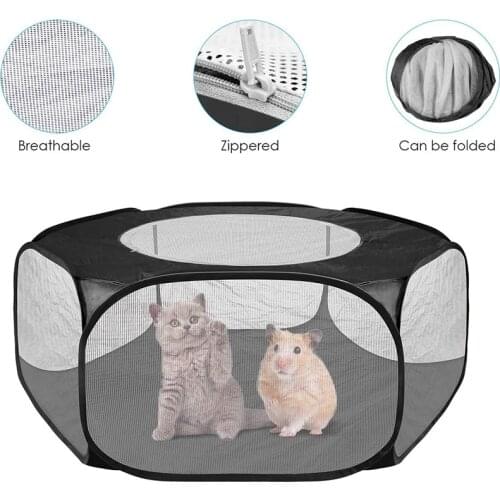 New Portable Pet Playpen Outdoor Indoor Game Folding Fence For Small Animals Cage Tent For Rabbits Hamsters Chihuahuas J99Store