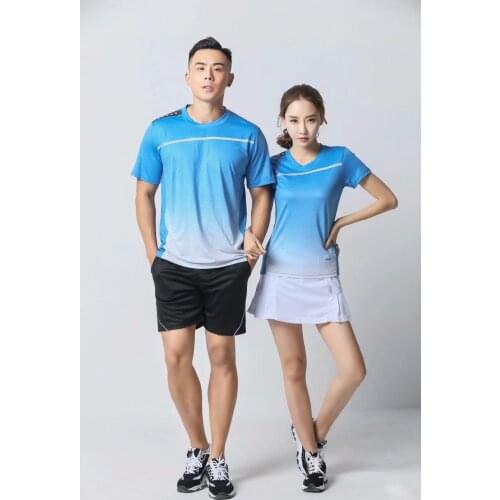 O-Neck Badminton Sports Suit For Summer Quick Dry Breathable Sweat Absorption Couple Tennis Sets L914SHD