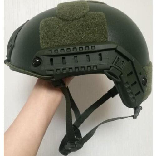 UHMW-PE BALLISTIC IIIA BULLET PROOF HELMET GREEN BLACK size M/L L/XL