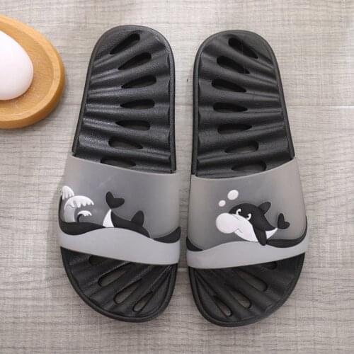 Womens Slippers Hollow Lovely Cartoon Slides Women Fashion Female Summer Slippers PVC Massage Bathing Slippers