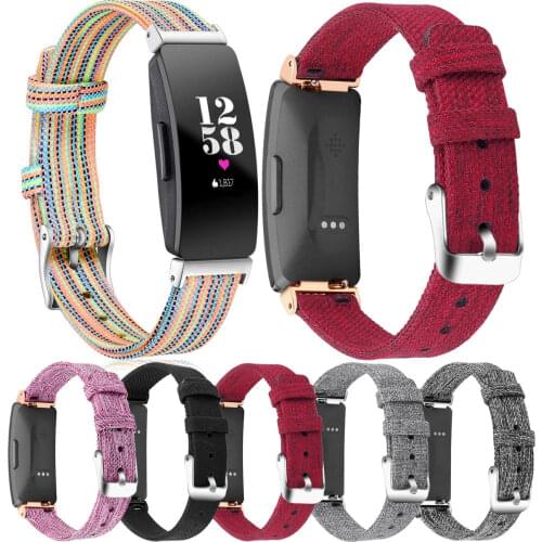 Canvas Watch Band For Fitbit Inspire Smart Bracelet Weave Strap Replacement For Fitbit Inspire HR Wrist Loop Sports Correa