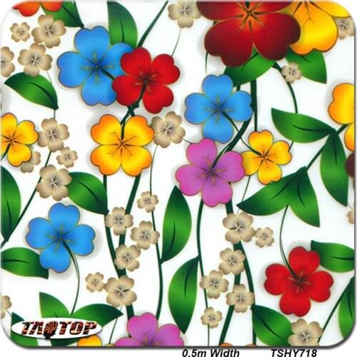 TSY718H 0.5M 5Sq Flower Transfer Print Water Printing Hydrographics Water Transfer Printing Film
