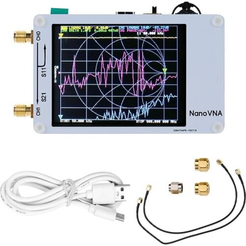 New NanoVNA Vector Network Analyzer 50KHz~1.5GHz MF HF VHF Standing Wave Measuring Instrument Digital LCD Antenna Analyzer