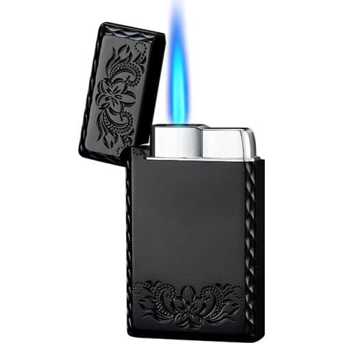 Colorful Inflatable Lighter The Steel Sound Blasts Straight Into The High Firepower Blue Flame Windproof Lighter Gift for Men