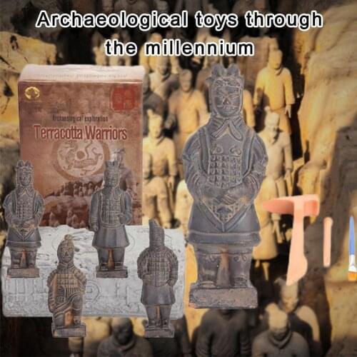 1pc Chinese Army Qin Terracotta Warriors Figurine China Best Statue Antique Soldier Gift Clay Crafts Imitation Home Decorat F1F5