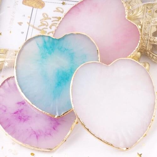 1Pc New Resin Stone Color Palette False Nail Tips Drawing Nail Color Palette Nail Art Mixing Display Manicure Polish Gel Tool