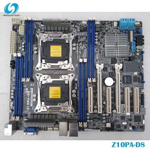 100% Working Server Motherboard for Z10PA-U8 2011 C612 X99 Crossfire Support V3 V4 Fully Tested