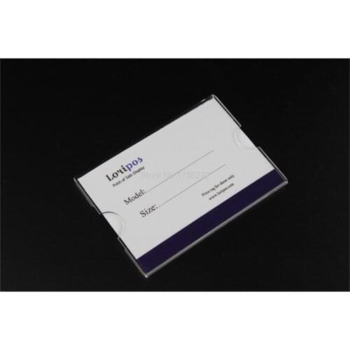 150*100mm 1.5mm 30pcs acrylic label sign tag price display rack shelf wall desk adhesive label price sign holder label frame