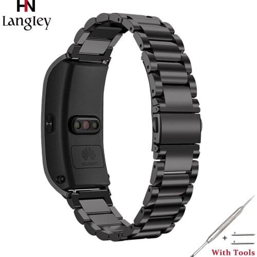 18mm Band For Huawei B5 High Quality Stainless Steel Floding Buckle Bands Bracelet Straps Replacment Band Watches Accessories