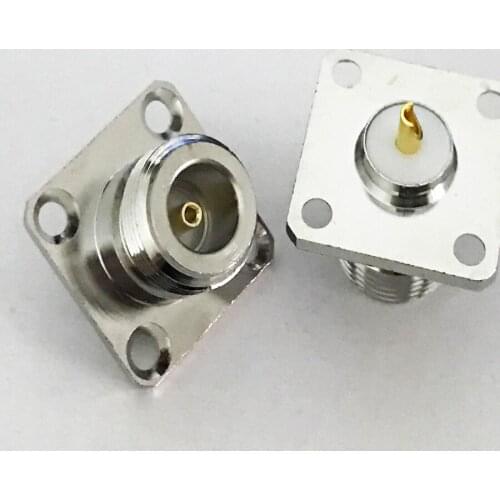 20pcs N Female Jack 4 holes flange mount solder RF coax connector adapter