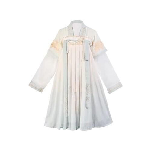 2021 hanfu costume dress women improved hanfu daily short sleeve hanfu embroidered crossdresses costumes asian dress