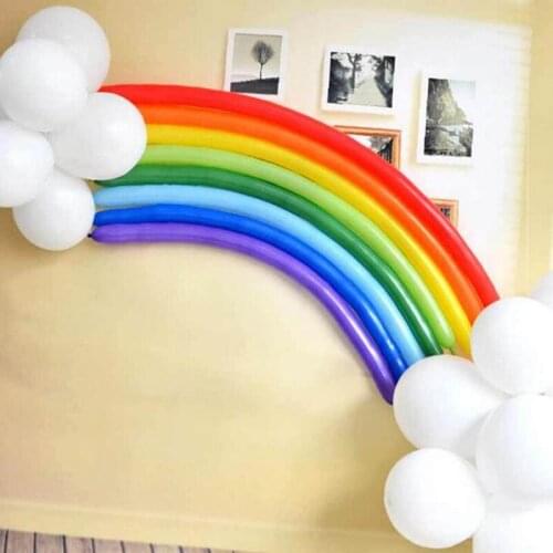 25pcs/set Latex Rainbow Balloon Decoration Wedding Wedding Kids Birthday Party Decoration Supplies DIY Magic Long Balloons