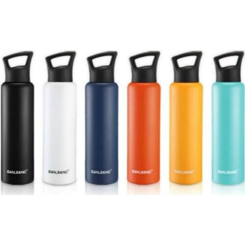 480/580/750ML water bottle insulated thermos bottle Stainless Steel Straw Water Bottle Wide Mouth Sport Travel Bottles Cycling