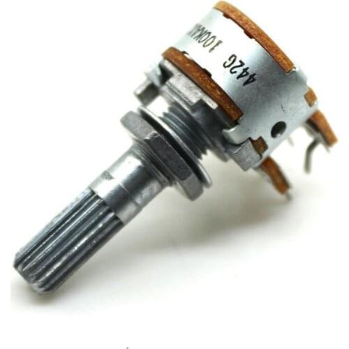 5PCS/lot Free Shipping! Japan original ALPS 16 double 100K A type gear shaft volume potentiometer