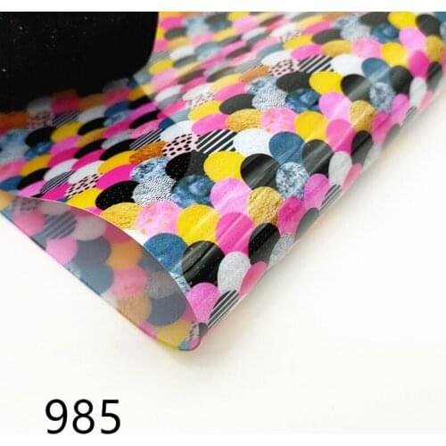 A4 20*33CM cartoon mermaid UV clear print pvc fabric for DIY bow material 985