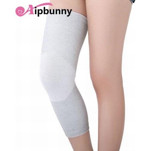Aipbunny 1 Pair High Elastic Breathable Bamboo Fiber Charcoal Knee Support Arthritis Injury Gym Sleeve Knee Patella Brace Pads