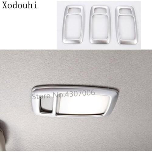 Car ABS Matte Back Rear Tail Read Reading Switch Light Lamp Frame Trim Panel 3pcs For Nissan Terra 2018 2019 2020