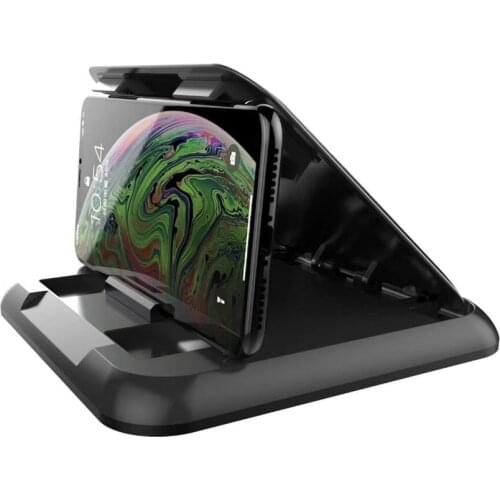 2021 Carbon Fiber Car Phone Holder Dashboard Universal 3 to 7 inch Mobile Phone Clip Mount Bracket Adjustable Smartphone Holder