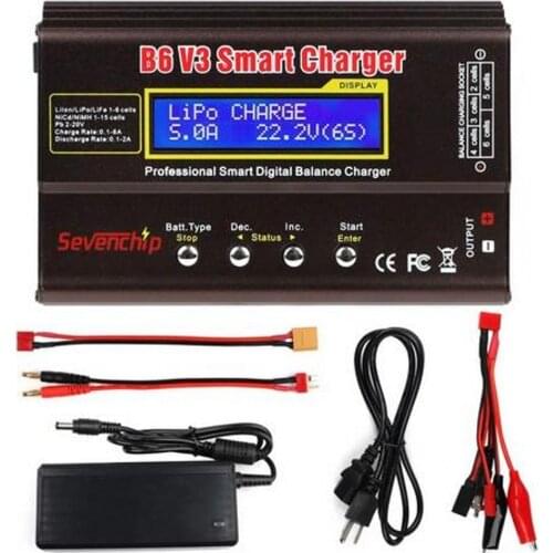 IMAX B6 V3 80W 6A Battery Charger LiHv Lipo NiMh Li-ion Ni-Cd Digital RC Charger Lipro Balance Charger Discharger 15V 6A Adapter