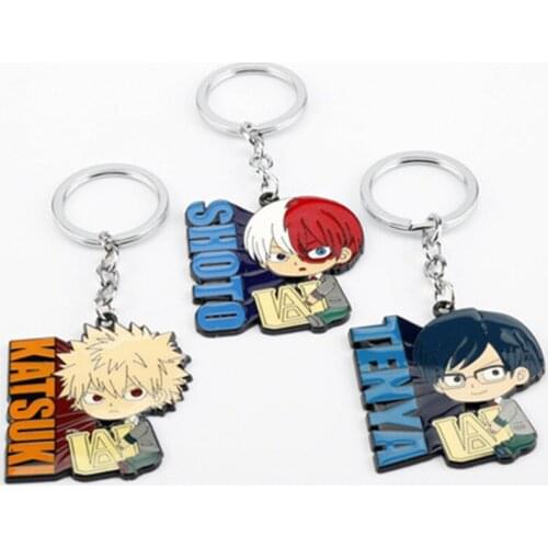 Anime My Hero Academy Keychain Cute Jewelry Shoto Katsuki Toy Pendant Accessories Cartoon Keyring Cosplay Christmas Gifts
