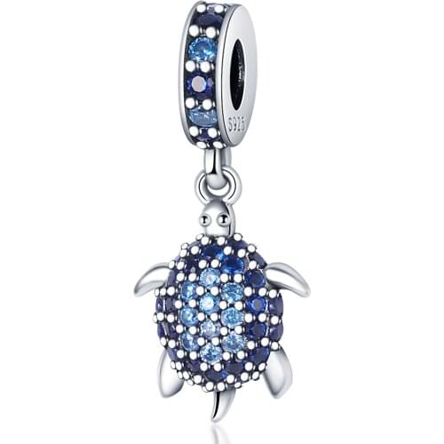 CODEDOG 925 Sterling Silver Mermaid Tail Blue Enamel Charms Bead Fit Original 3mmBracelets & Bangles Pendant Jewely 1067