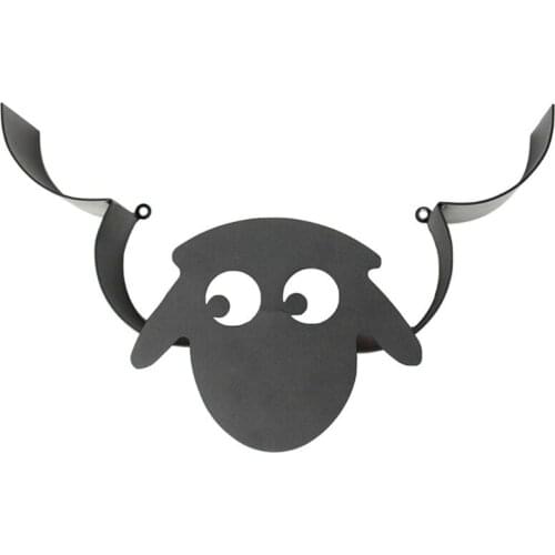 Toilet Roll Holder Sheep Wall Mount Black Metal Toilet Paper Wc Tissue Storage