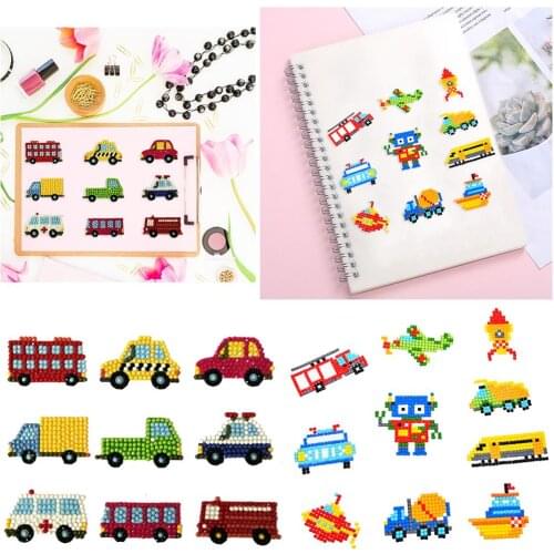 DIY Cartoon Cars Diamond Painting Puzzle Children Sticker Birthdays Gifts For Boy Kids Manual Toy Full Drill Dropshipping