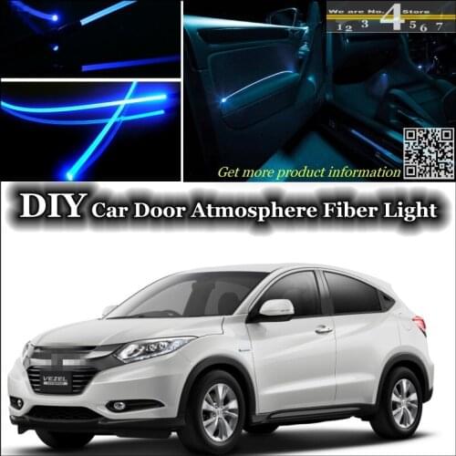 For Honda Vezel interior Ambient Light Tuning Atmosphere Fiber Optic Band Lights Inside Door Panel illumination Not EL light