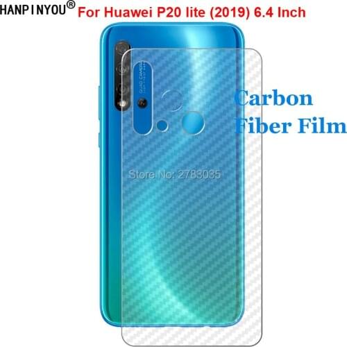 For Huawei P20 lite P20lite (2019) 6.4" 3D Anti-fingerprint Carbon Fiber Back Film Rear Screen Protector (Not Tempered Glass)