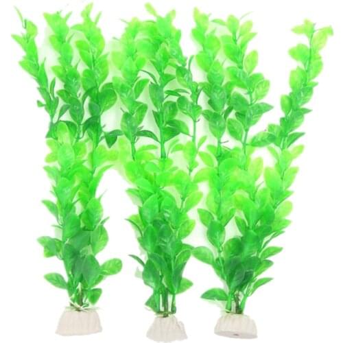 Artificial Fake Water Aquatic Plastic Green Grass Plant Underwater Plants Aquarium Fish Tank Viewing Decoration Landscape 26cm