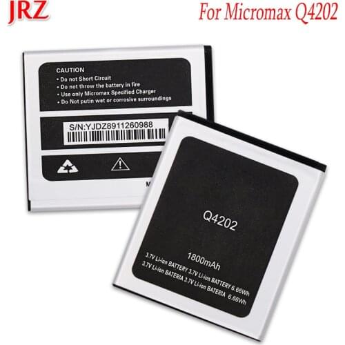 JRZ 3.7V 1800mAh High Quality battery For Micromax Q4202 phone Replacement Batteries Bateria For Micromax Q4202
