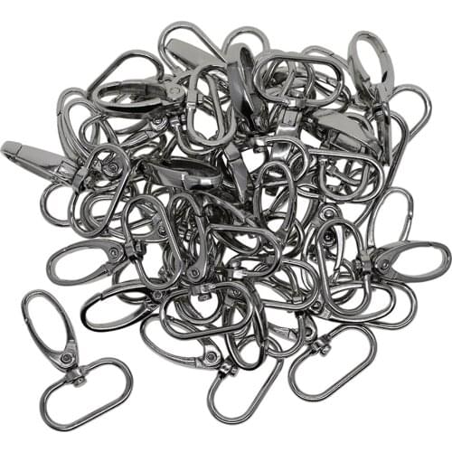 50 Pieces Paracord Carabiner Snap Hook Clasp Metal Key Ring Lobster Clasps Key Chains DIY Crafts Supplies - 1 Inch O Rings