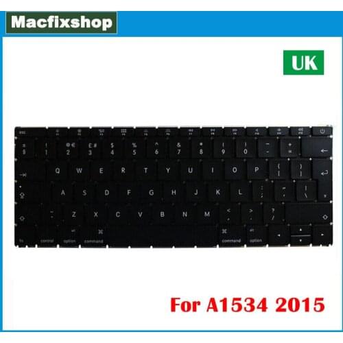 Laptop A1534 UK Keyboard 2015 Year For Macbook Retina 12 inch English Big Enter A1534 Keyboard Replacement Tested Working