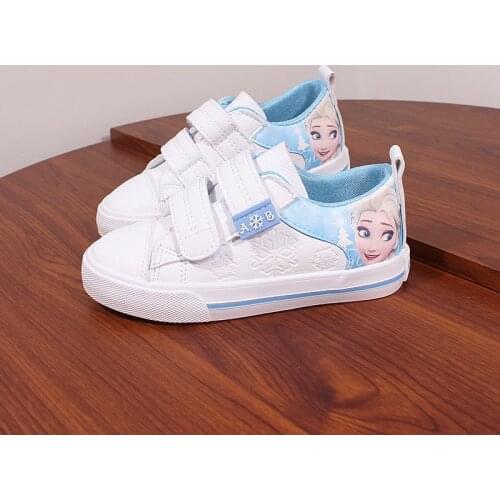 Disney Frozen Hot Children Shoes For Girls Flat Soft Kids Sneakers Fashion Elsa Anna Queen Princess Casual Shoes EU 25-37