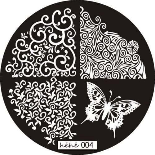 2016 Hot Exclusively hehe-04 Fashion Manicure Templat DIY Nail Art Pattern Image Stamp Polish Stamping Plates 1PC Free Shipping