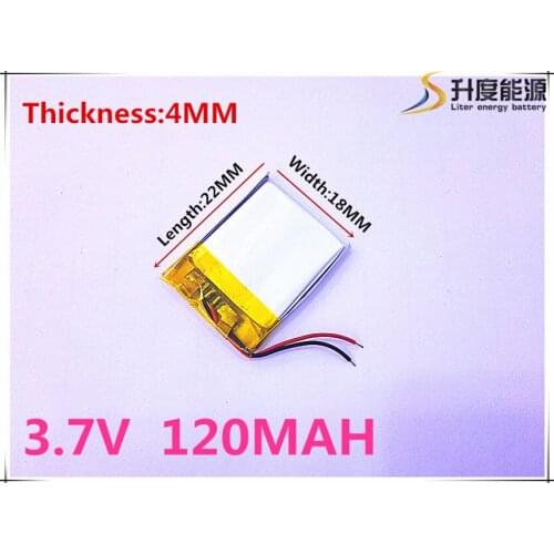 Size 401822 3.7V 120 mah Lithium polymer Battery With Protection Board For GPS Tablet PC Digital Products