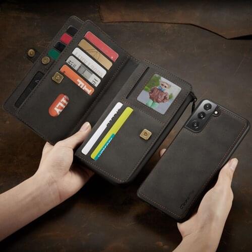 Magnetic Leather Cases For Galaxy Note10 Plus Note 20 A51 A71 Detachable Wallet Case For Samsung S20 S21 Plus Note20 Ultra Cover