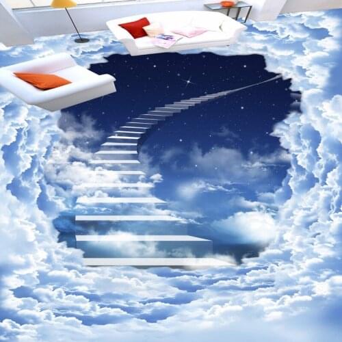 Beibehang Custom any size mural wallpaper 3D Star three-dimensional stickers lounge living room thick wear-resistant floor