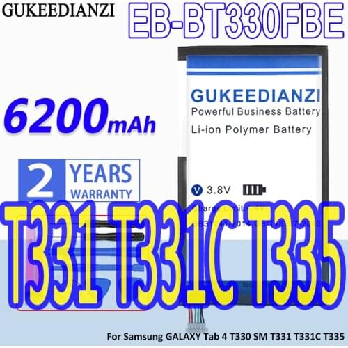 2019 New EB-BT330FBE Real 6200mAh Rechargeable Tablet Battery For Samsung GALAXY Tab 4 T330 SM T331 T331C T335 Lithium Batteries