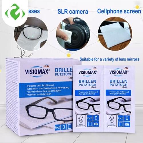 Disposable cleaning wipes Individually packaged glasses Cleaning cloth SLR camera lens cleaning tool Quick-drying Made in GER